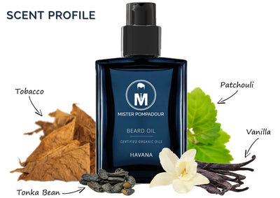 Mister Pompadour - Havana Beard Oil, 1 oz (Organic)