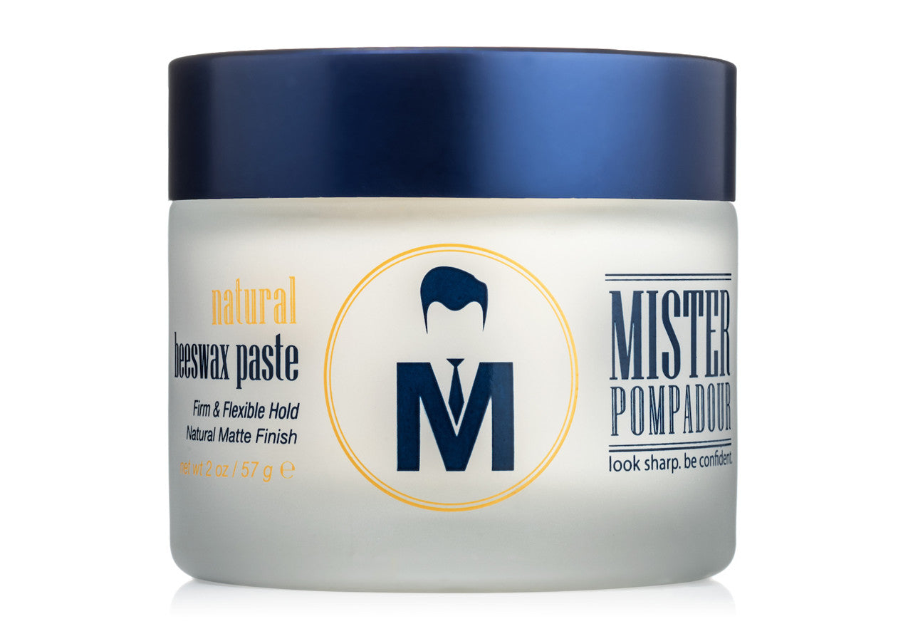 Mister Pompadour Natural Beeswax Paste for Men Hair Styling 2 oz.